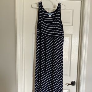 Striped Maternity Maxi Dress